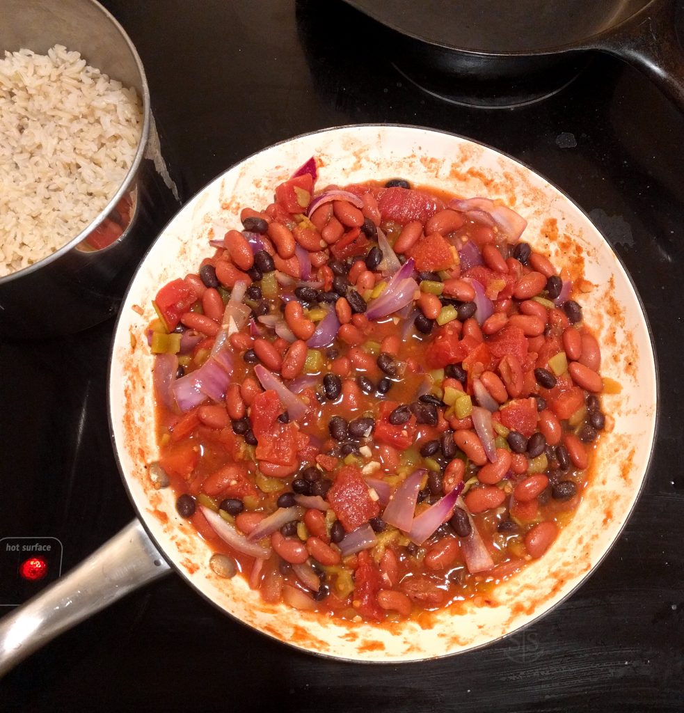I celebrated the Harambee at home by making a variation on Anne Richard's West African Red Beans with Tomato Sauce. - submitted by Sandy Sutherland