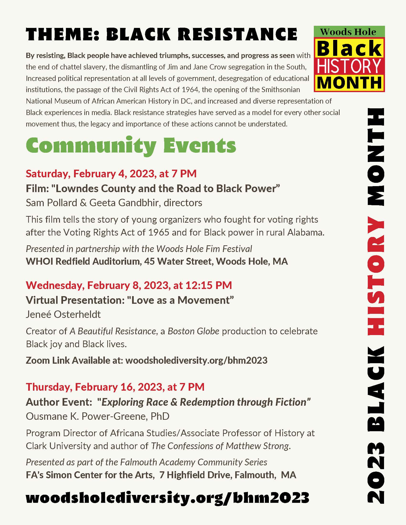 2023 BHM Event Flyer Click on